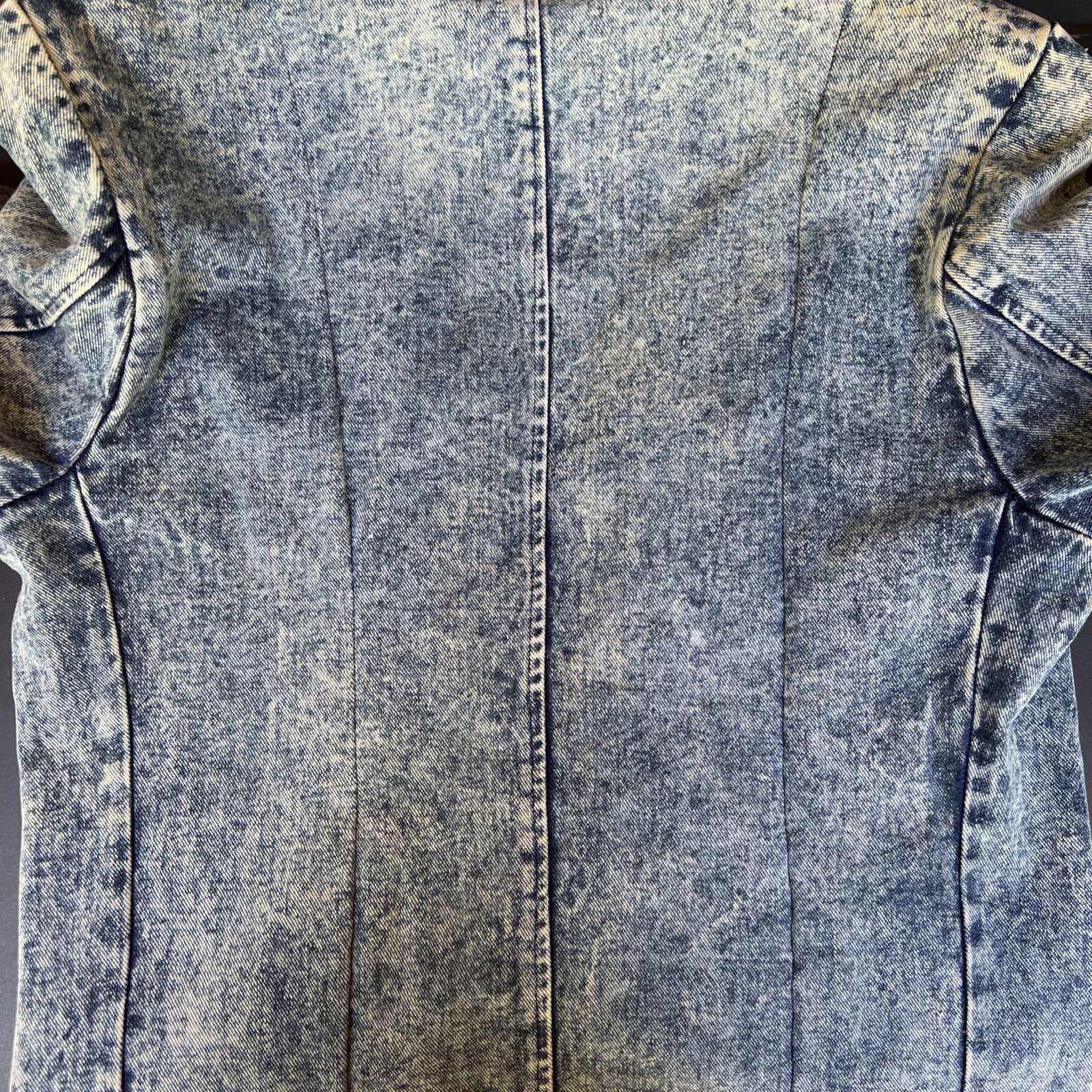 Vtg 80’s Acid Wash Denim Jacket Embellished Colorful Stones Women’s Sz M or L?
