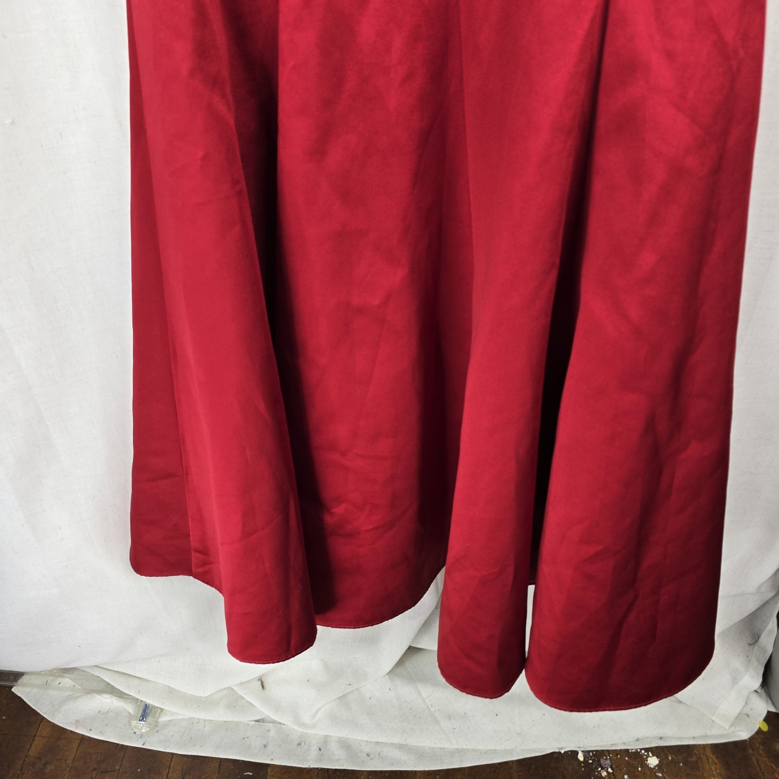 Vintage Size 4 ABS Allen Schwartz Red Mrs. Claus Christmas Feather Trim Dress