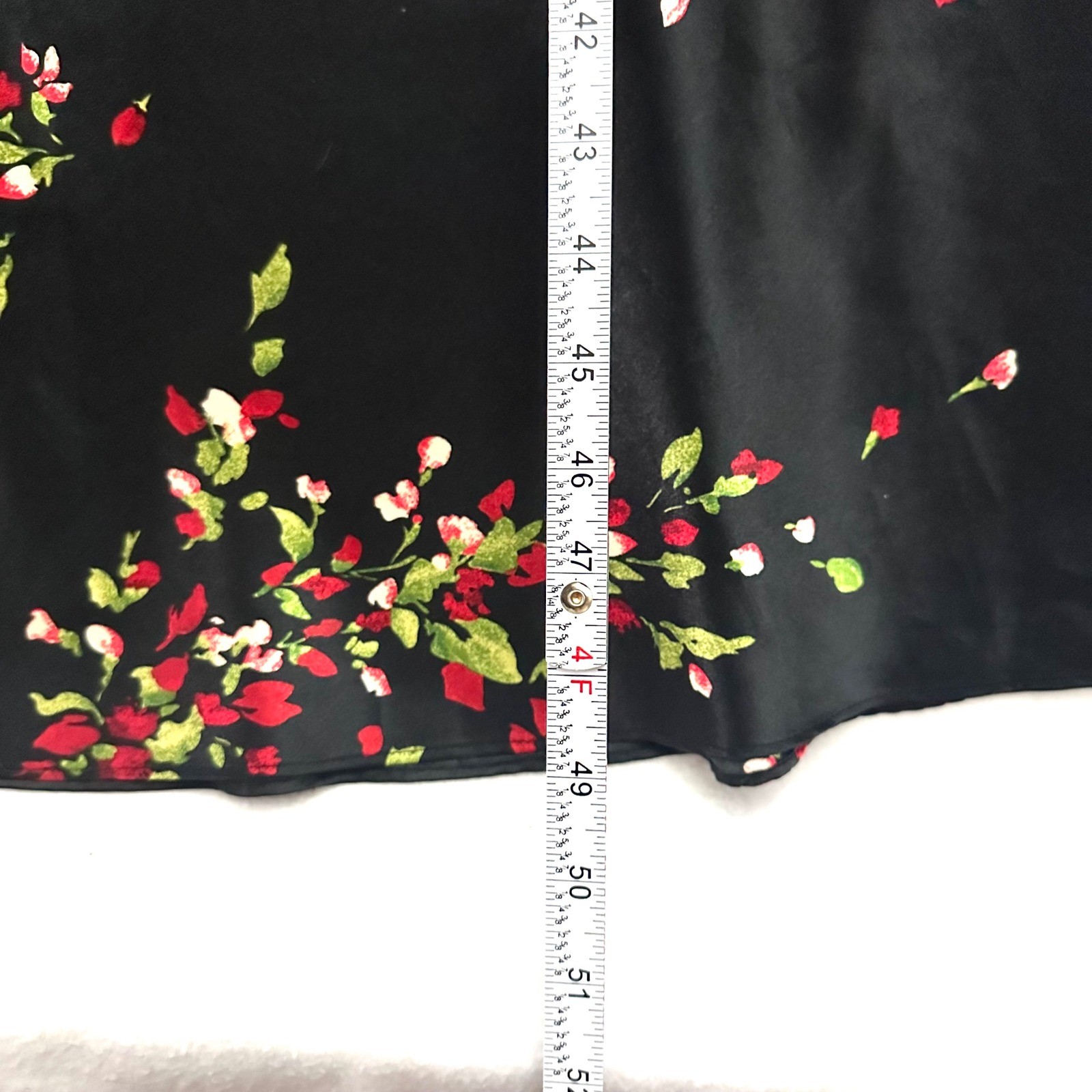 Jones New York L Large Floral Satin Slip Dress Square Neck Vintage 90s Romantic
