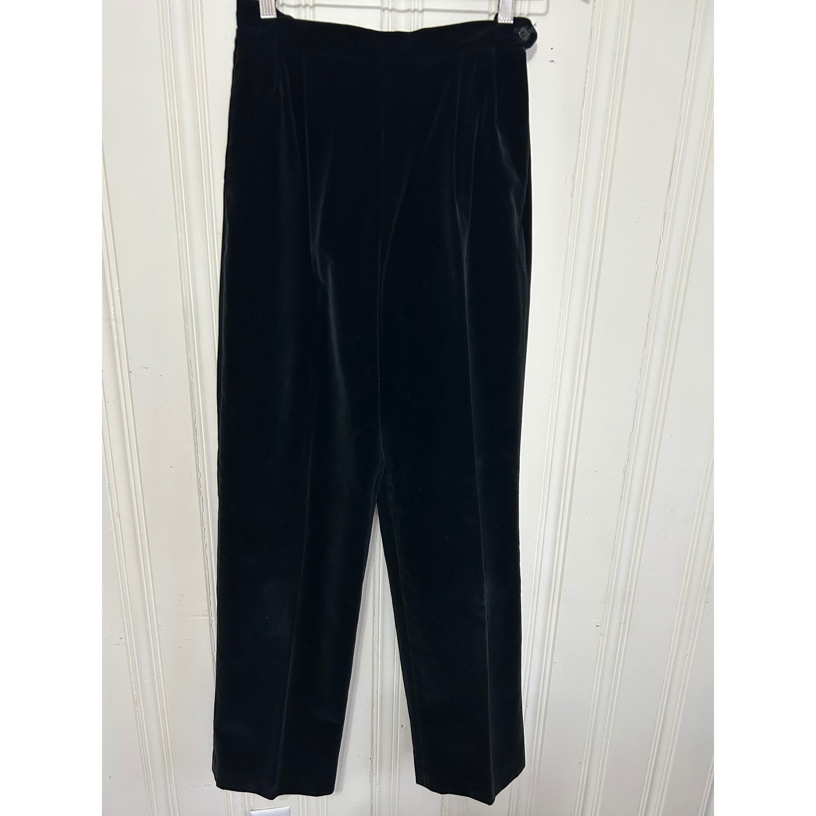 Vintage Carroll Reed 80’s vibe Black Velvet Pants Made in USA Sz 10 Event Goth