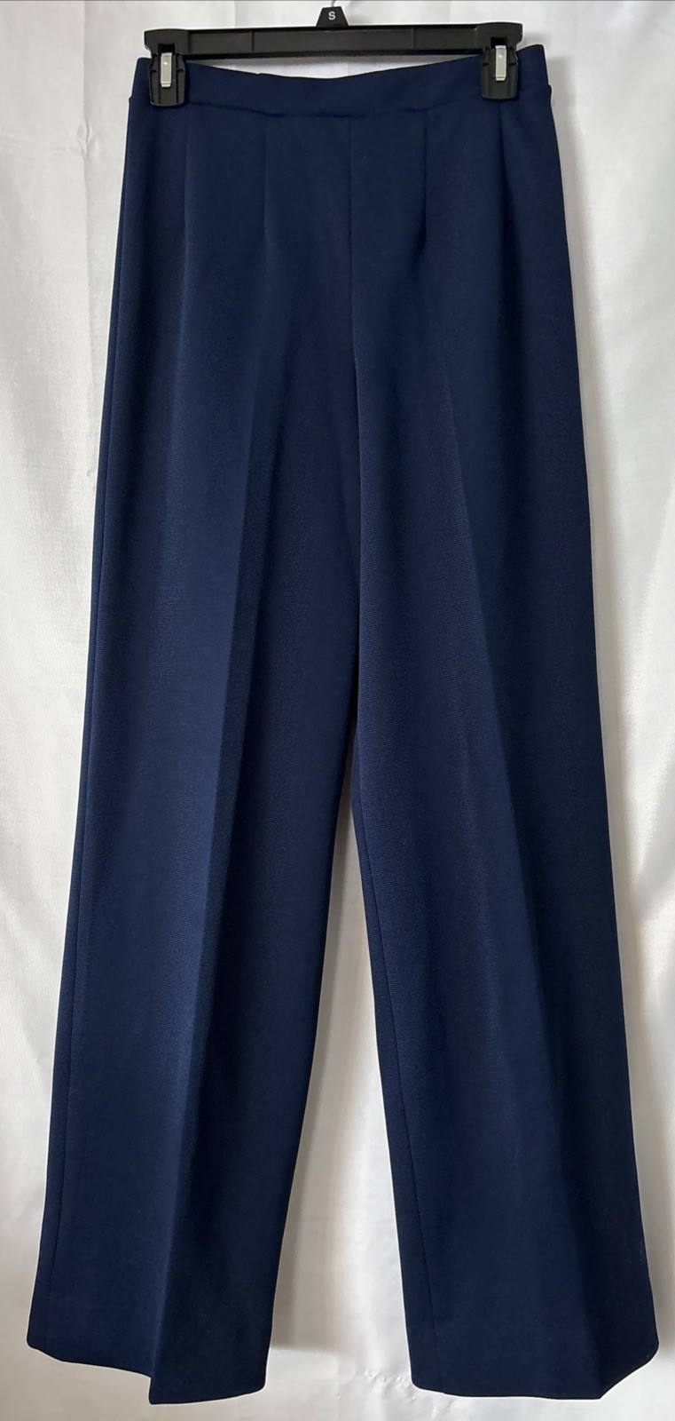 VINTAGE 1970s WOMEN’S Navy Blue STRETCH HIGH WAIST PANTS HAYMAKER 12 Polyester