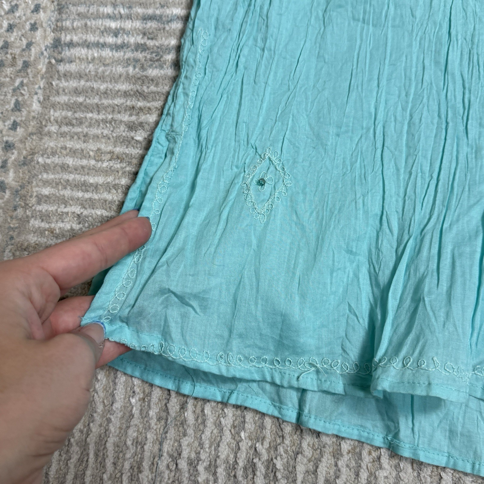 Secret Treasures Sleepwear Women’s M Teal Sequin Tunic NWT Boho Fairy Dress