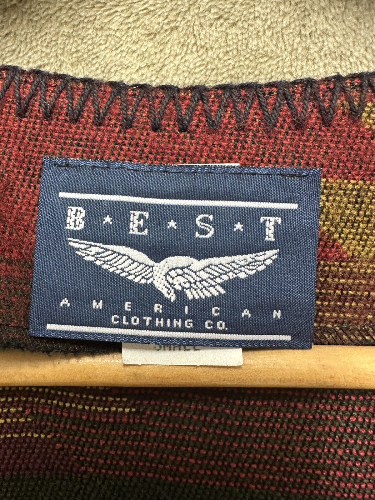 Vintage 90s Best American Clothing Co Aztec pattern Vest Size Small