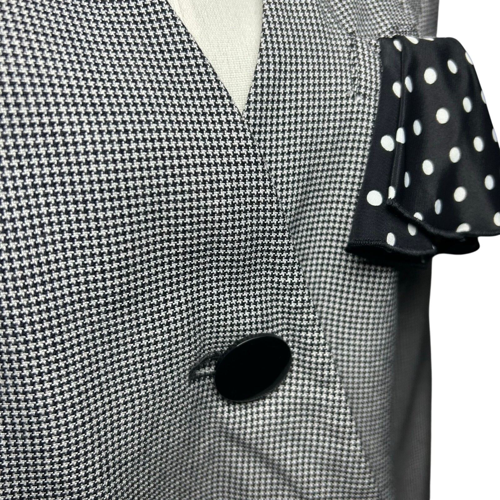 VTG 80s Gray Power Blazer Petite 8 Dark Academia Preppy Minimalism Office Siren