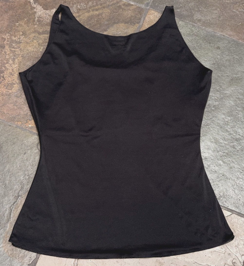 Spanx XL Black Original Shaping Tank Cami Longer Length #324