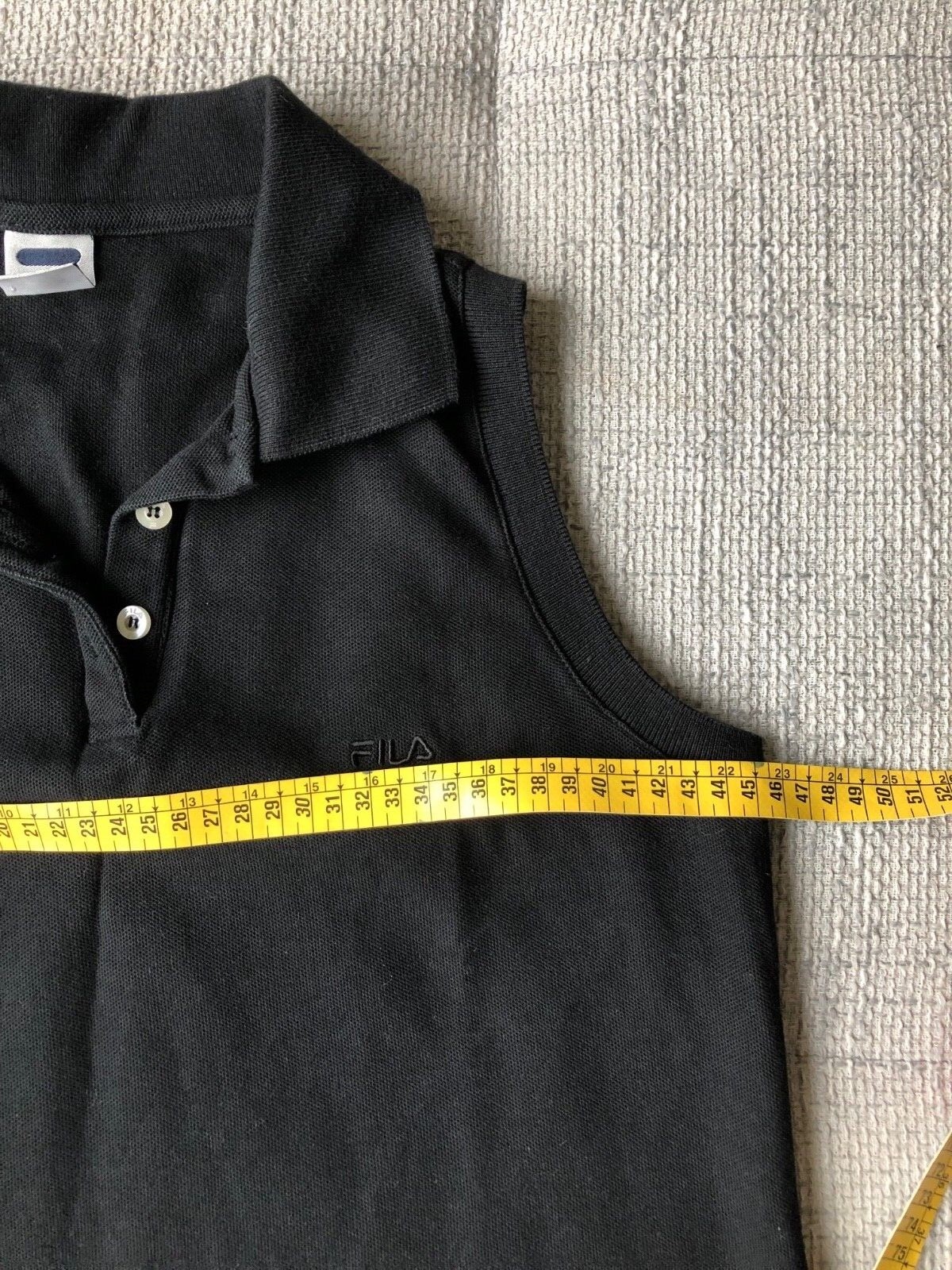 Vintage Fila Vest Top Sleeveless Polo Shirt WOMEN Made in Italy Size USA 10