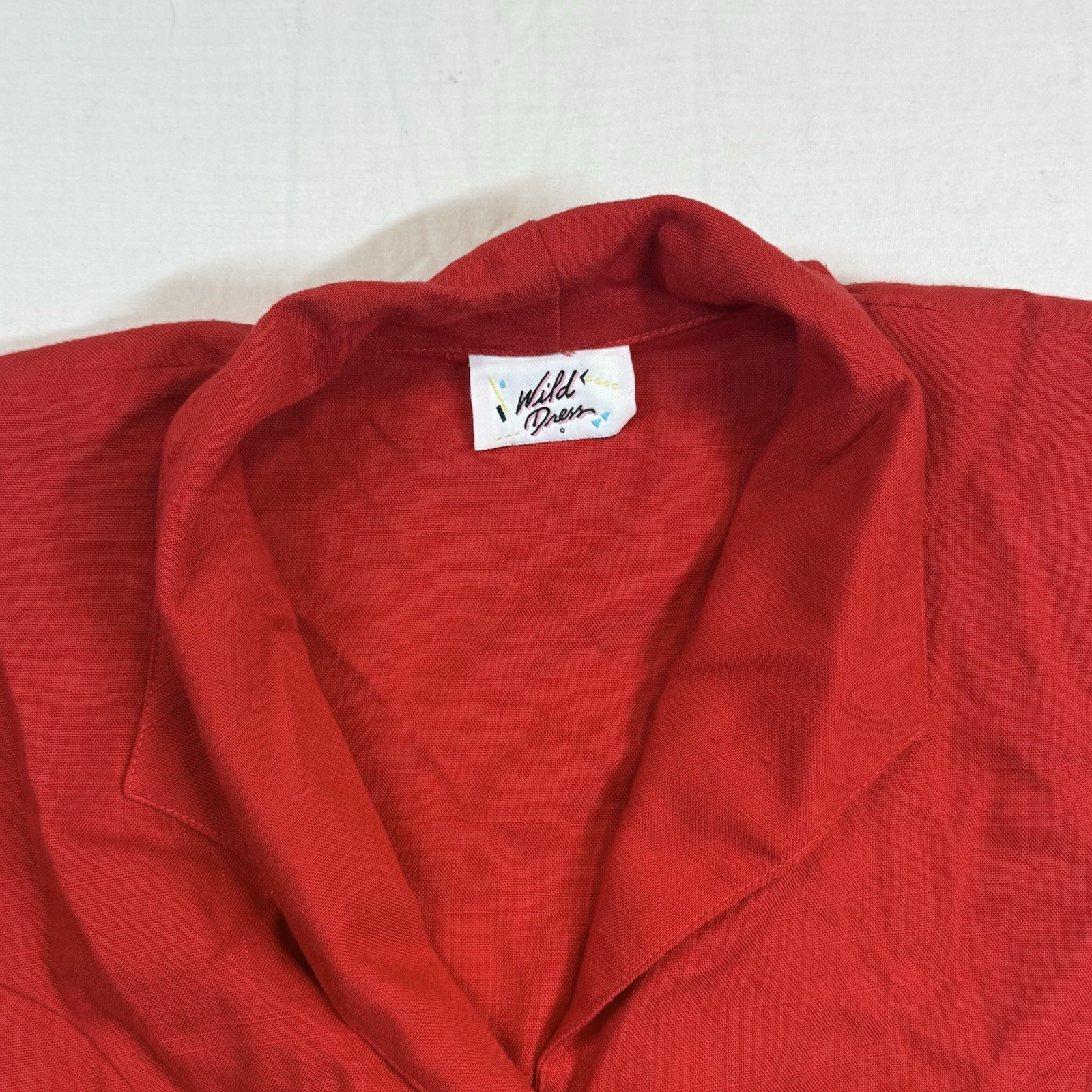 Vintage Wild Party Red Peplum Dress Gold Buttons Cocktail Officewear Sz 11/12