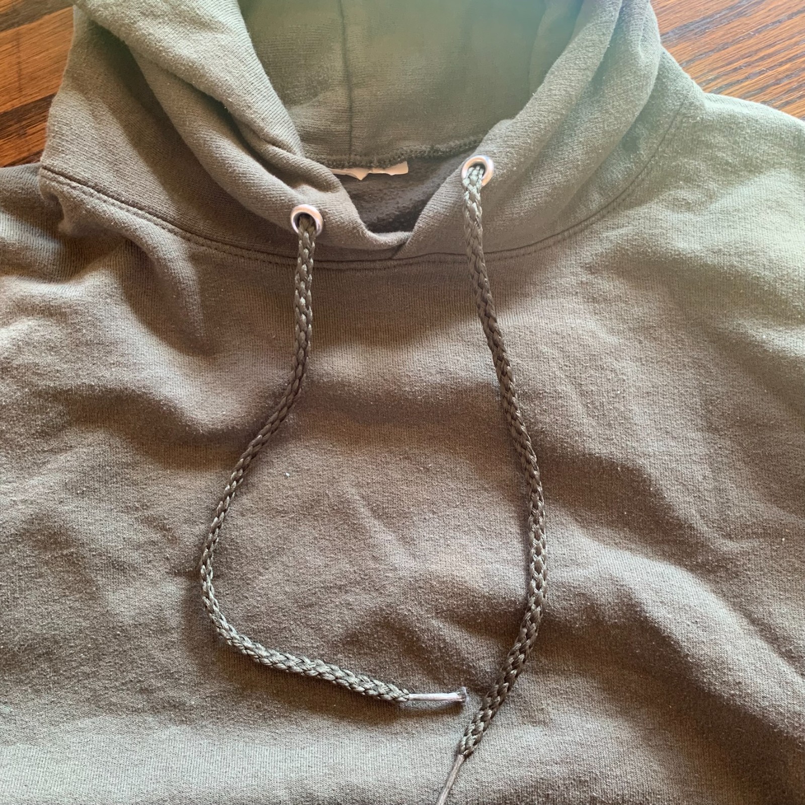 VTG 90s Y2K Fleece Classic Hoodie Pull On Women’s M Olive Green Athleisure Basic