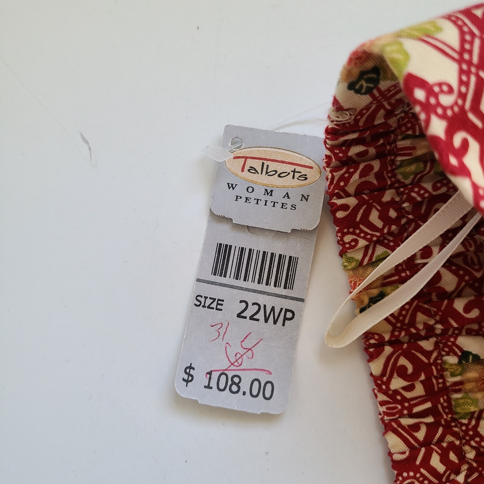 NWT Vintage Women’s Talbots Capri Pants Sz 22WP Petite Cotton Cropped Floral