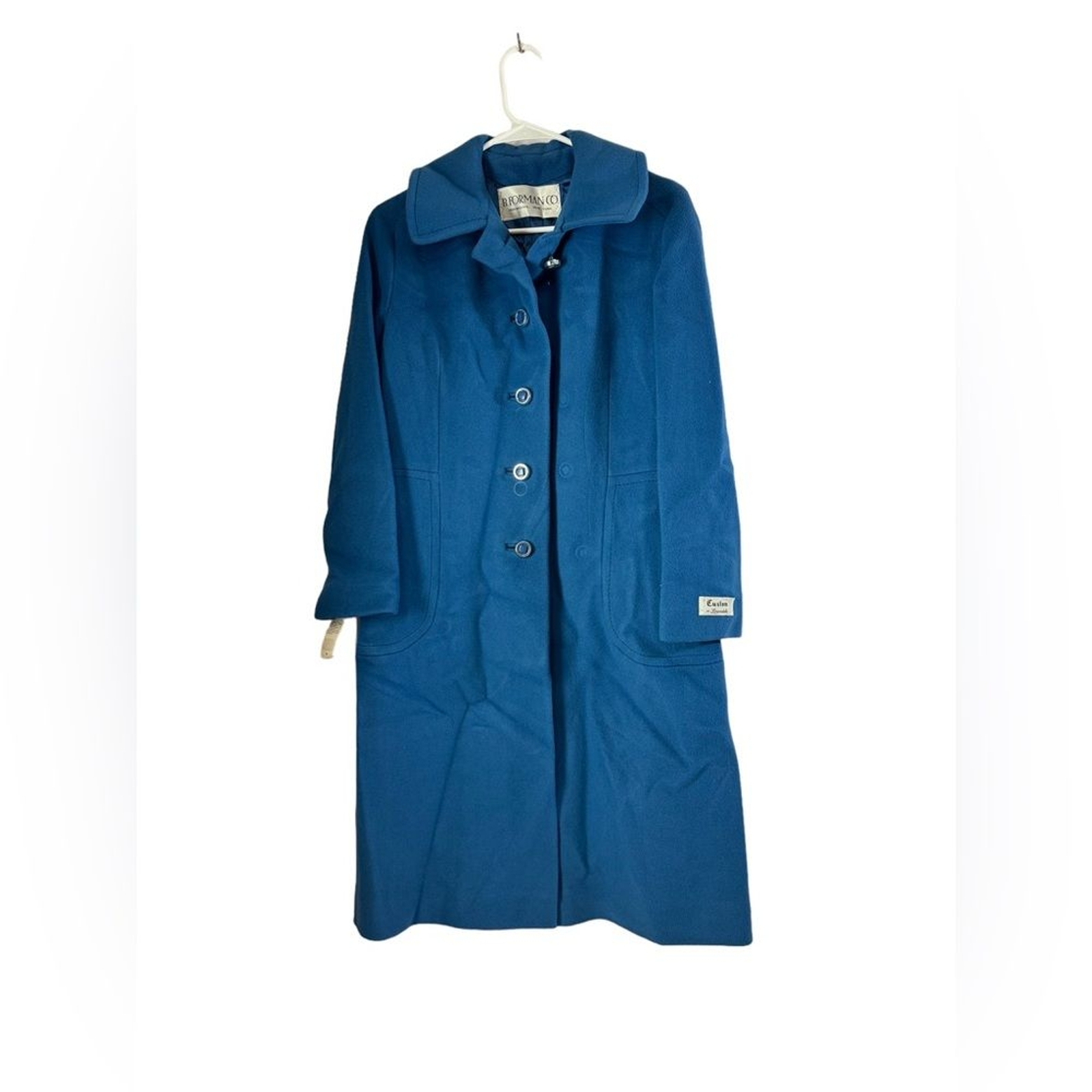 Vintage B. Forman Co. 100% cashmere blue coat size 6 New with tag