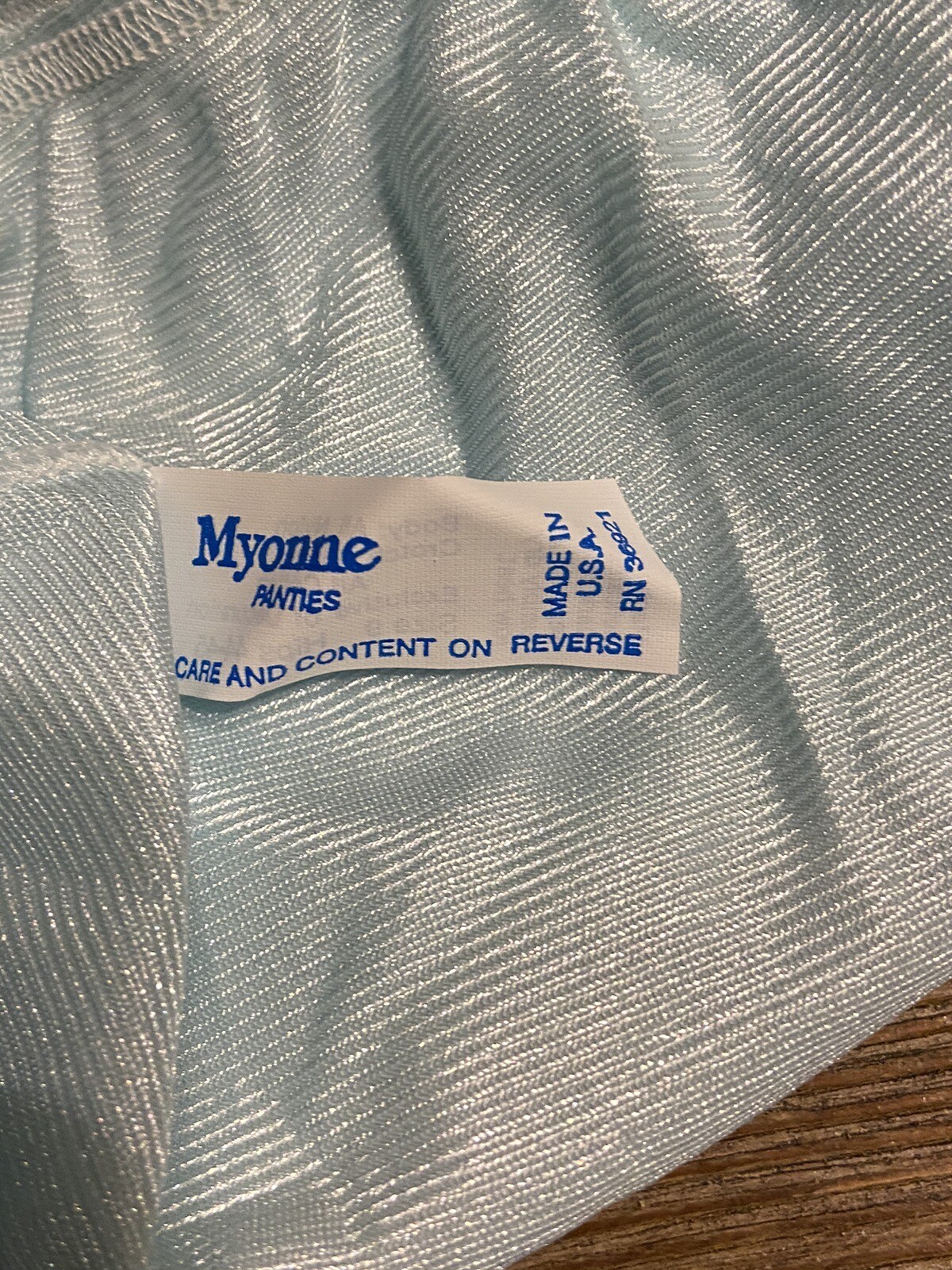 MYONNE VTG PANTIES – NWT NYLON SIZE 9 (44-45 HIPS) Granny Panties Style Blue