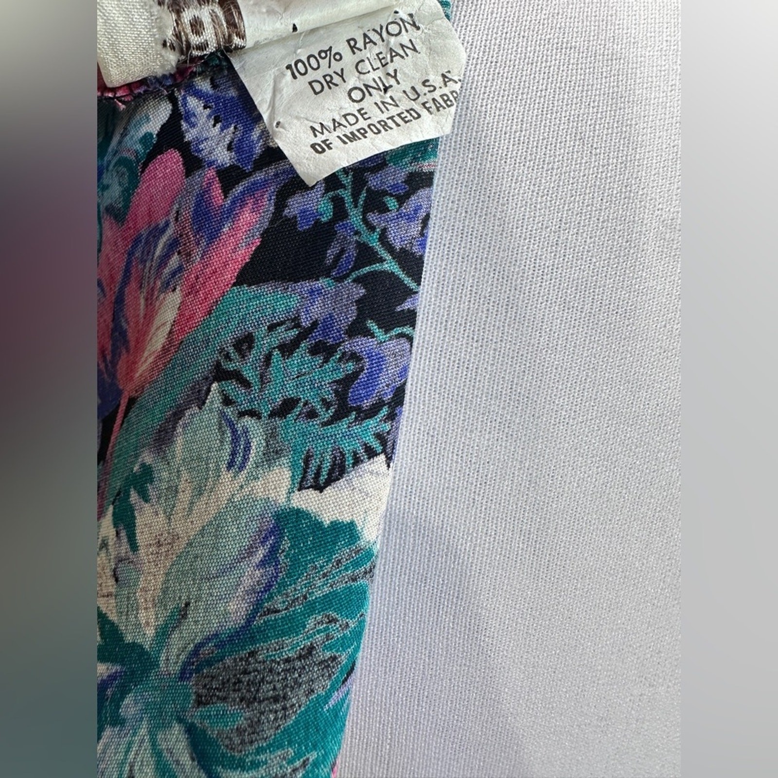 Vintage Karin Stevens Petites Floral Pleated Midi Dress Size 8 | Made in USA