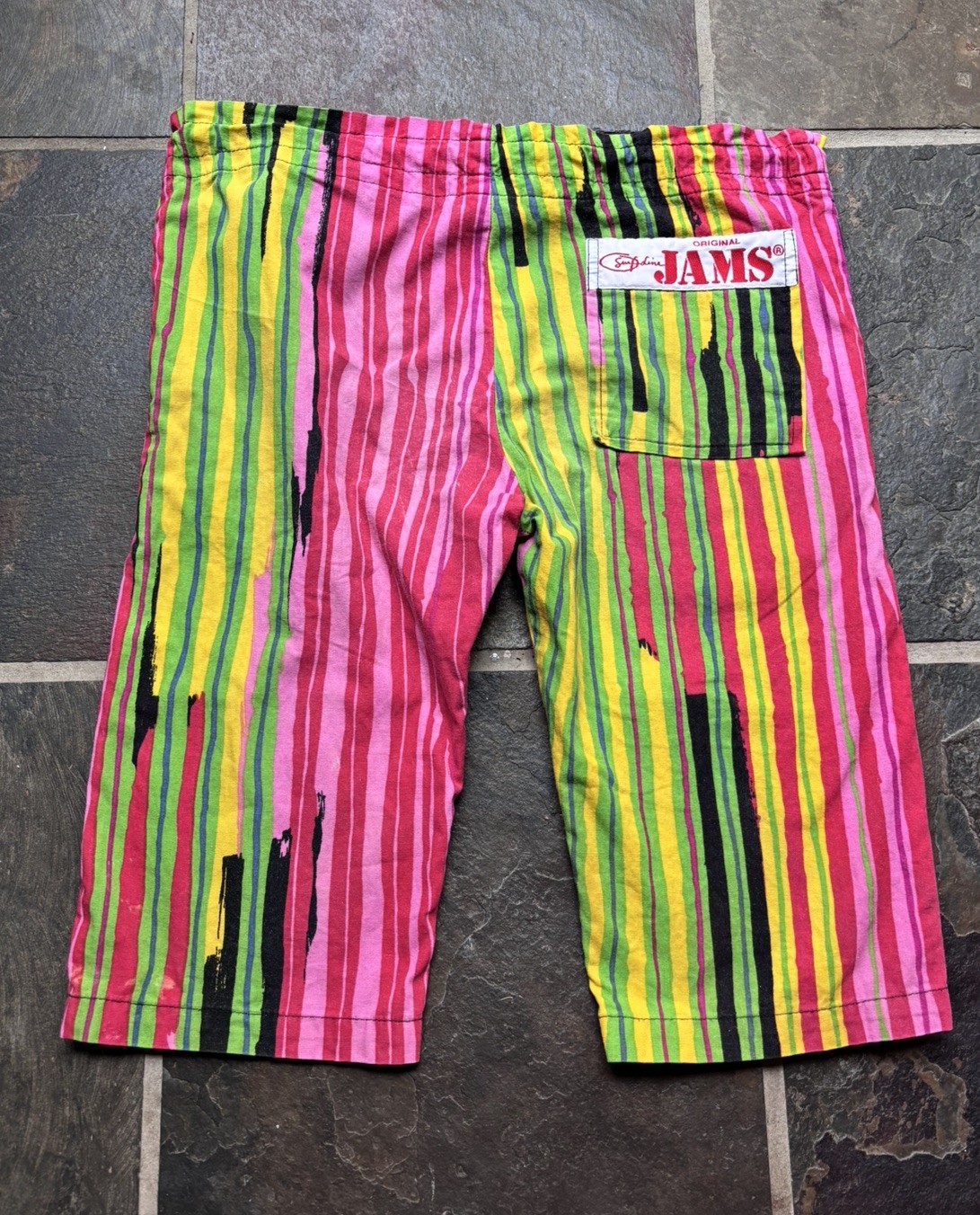 1980s Jams Surfline BERMUDA Distressed Shorts.small/XS.unisex