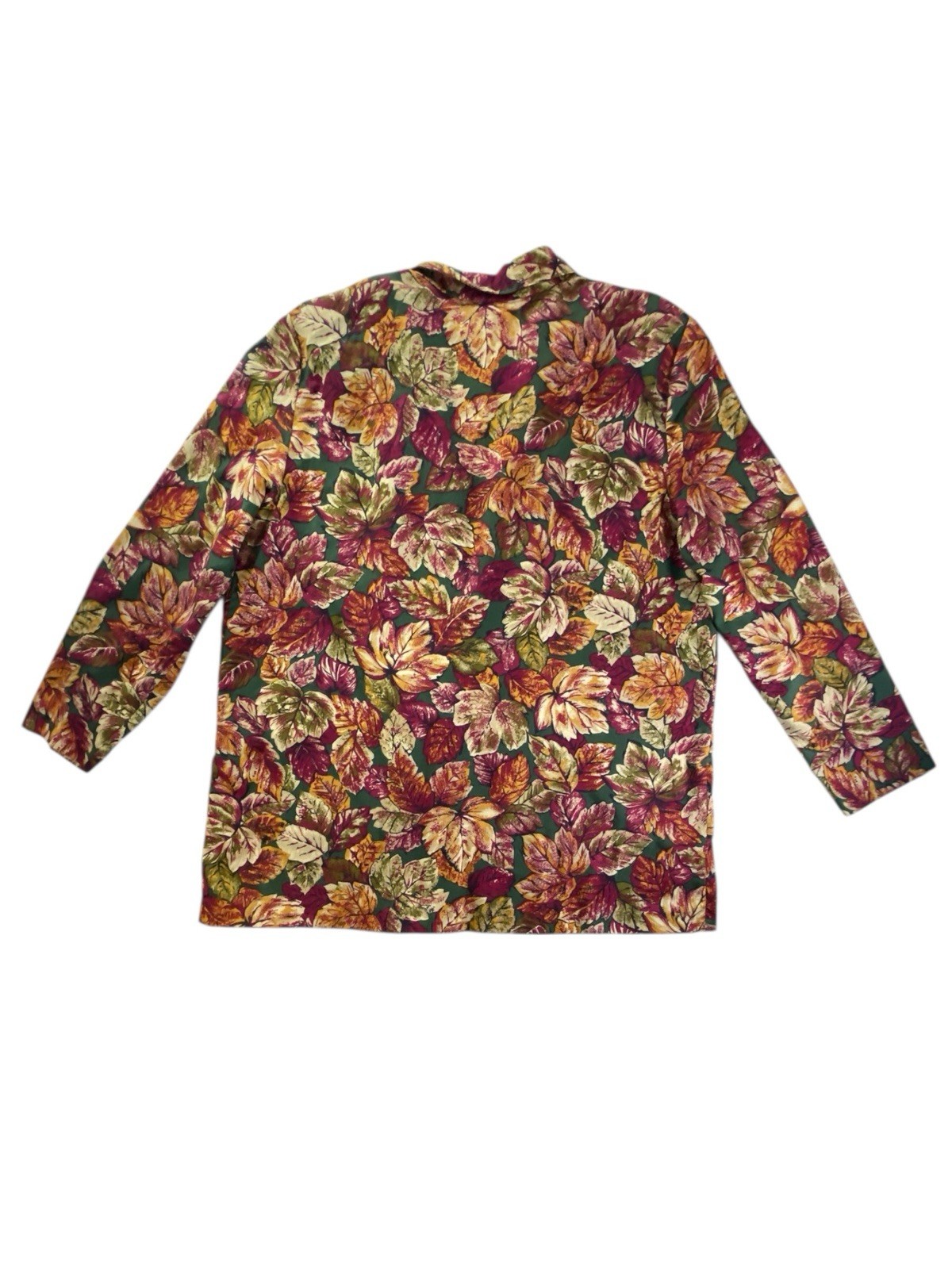 Katie Brooke Womens Blazer Size 18 Autumn Leaf Floral Print Lightweight USA