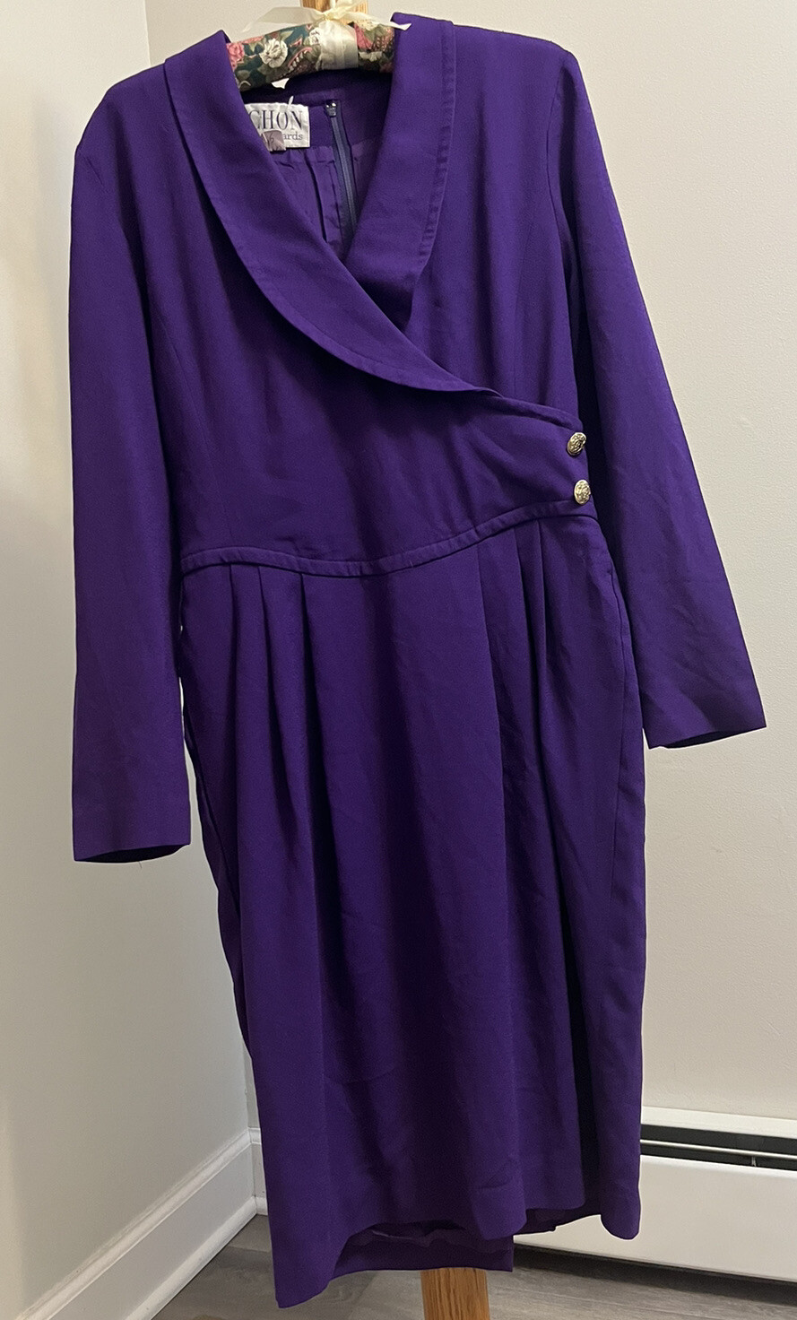 Vintage 1980s Bichon By Sara Edwards Dress Good Condition Smoke Free