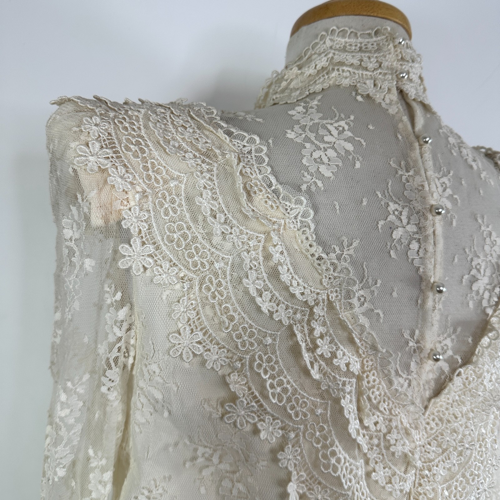 VTG 70s 80s Barbara Chodos Michael Marcella Lace 2 Pc Flapper Set Sz 12 NWT