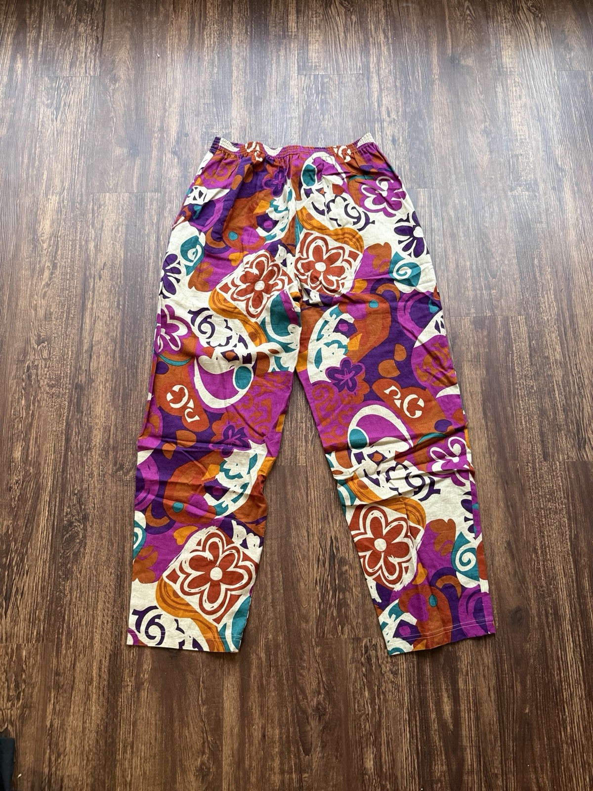 Vintage 90s I.B. Diffusion Abstract Floral Wide Leg Psychedelic Pants – Size 12