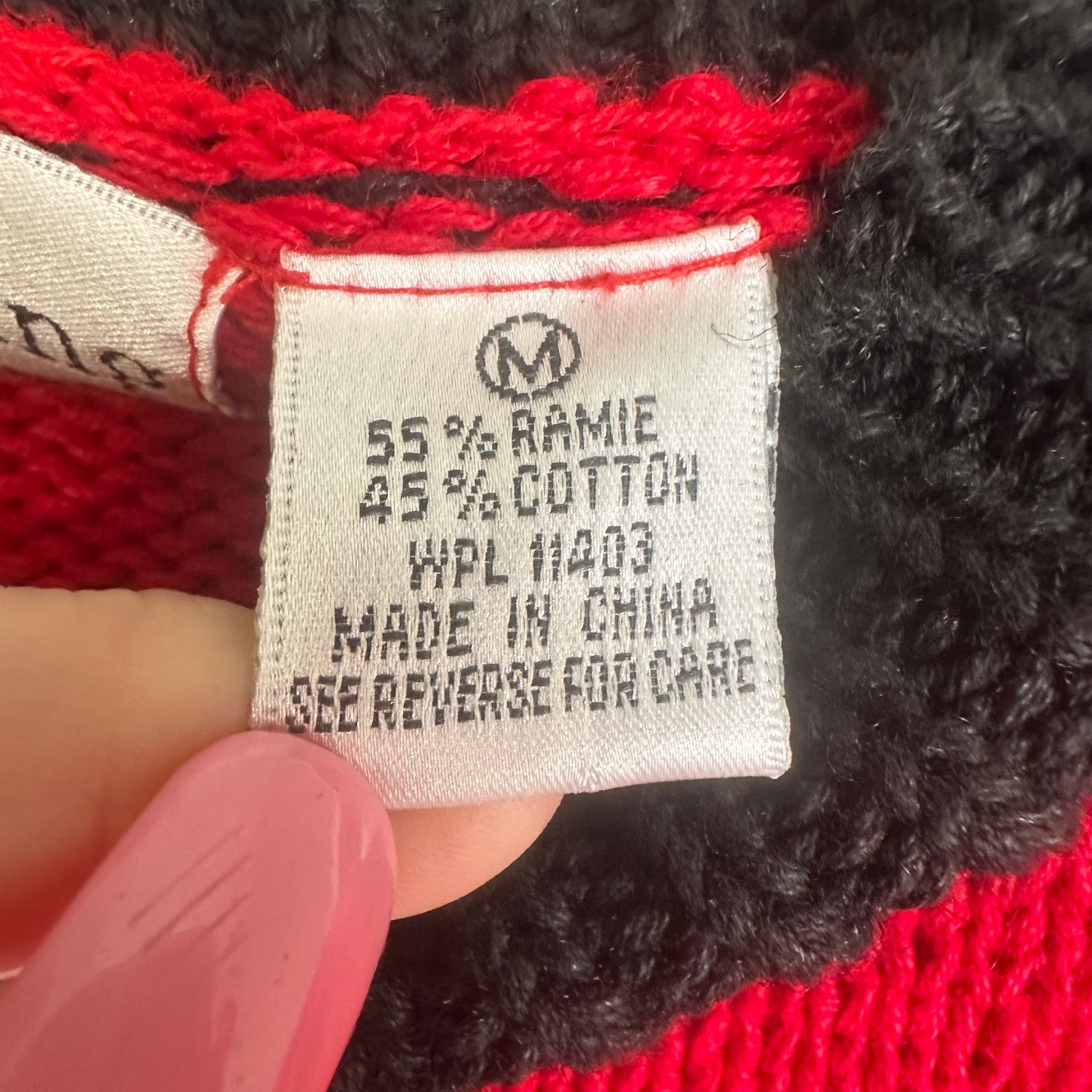Hasting & Smith Vintage Scottie Dog Christmas Sweater Red Plaid Women Medium