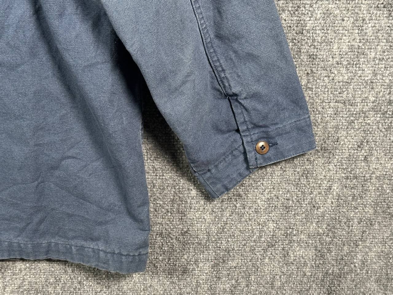 Vintage 90s L.L. Bean Original Field Coat Barn Jacket Blue Cotton Canvas Lined M