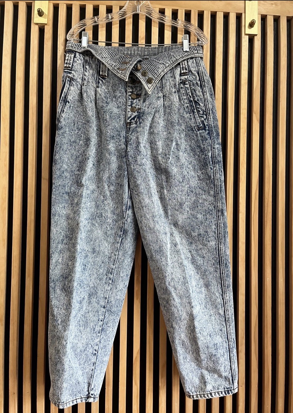 Vintage 80s Memphis Blues Jeans Acid Wash High Waist Jeans Blue Women’s 31×28