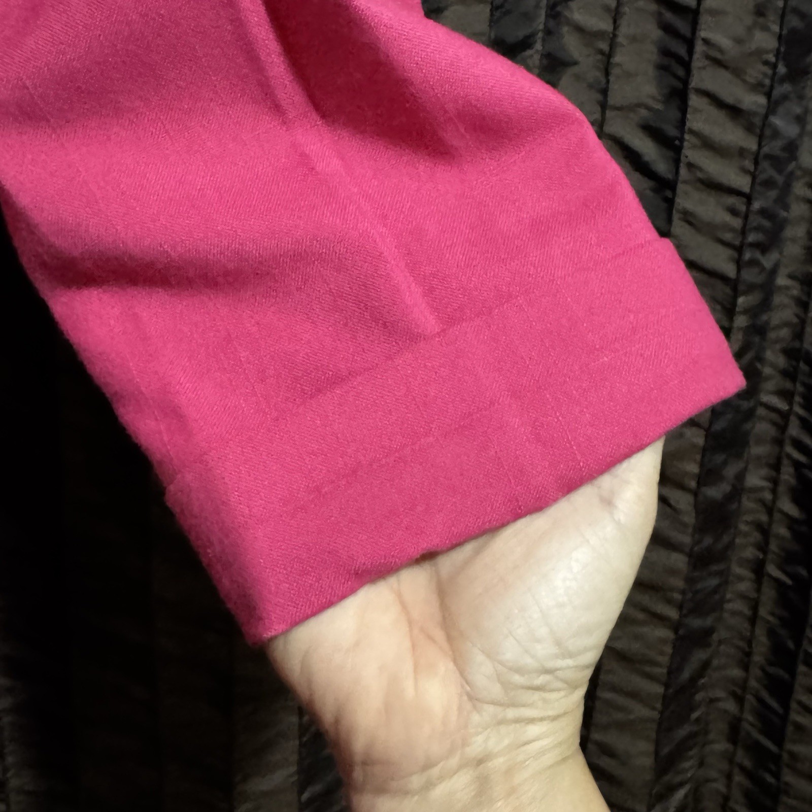 SK & Company Blue Lined 3/4 Sleeve Pink Open Blazer Lined Retro Vintage 80’s