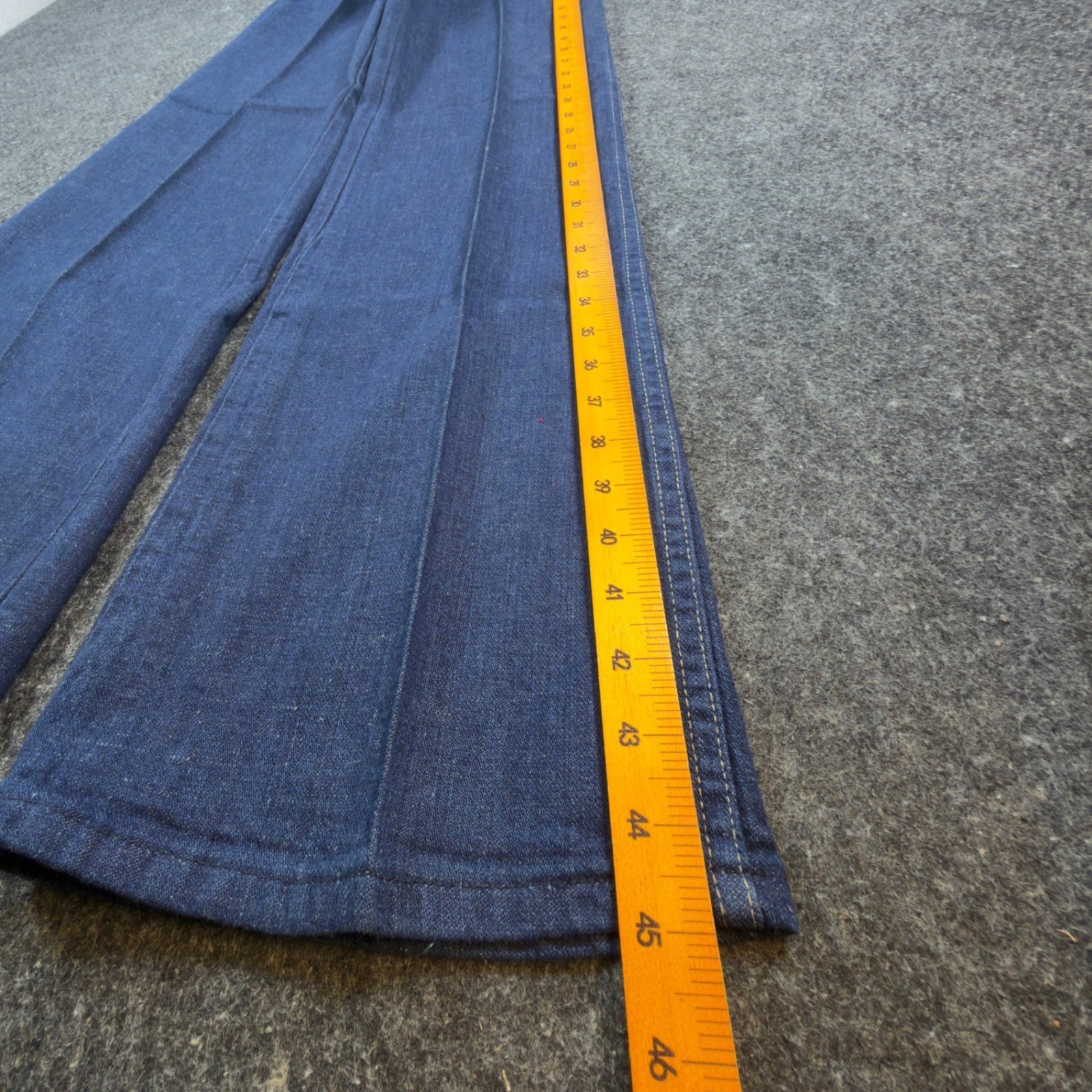Maverick Vintage 70s Flare Jeans Juniors 9 Blue Cotton NWT Deadstock Made in USA