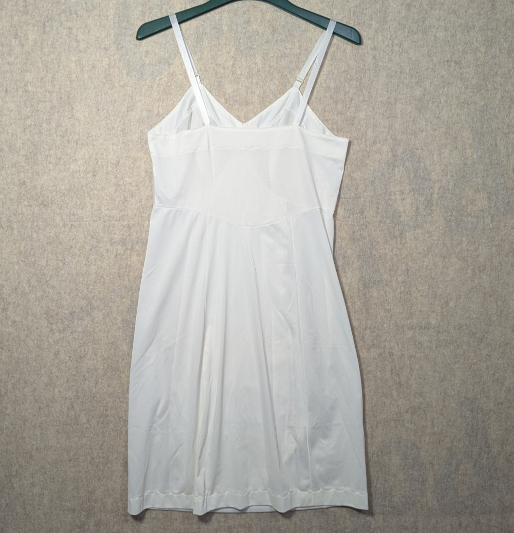 Vintage Sears The Doesn’t Slip 38 Nylon Anti-Cling ivory Slip Dress Tall Length