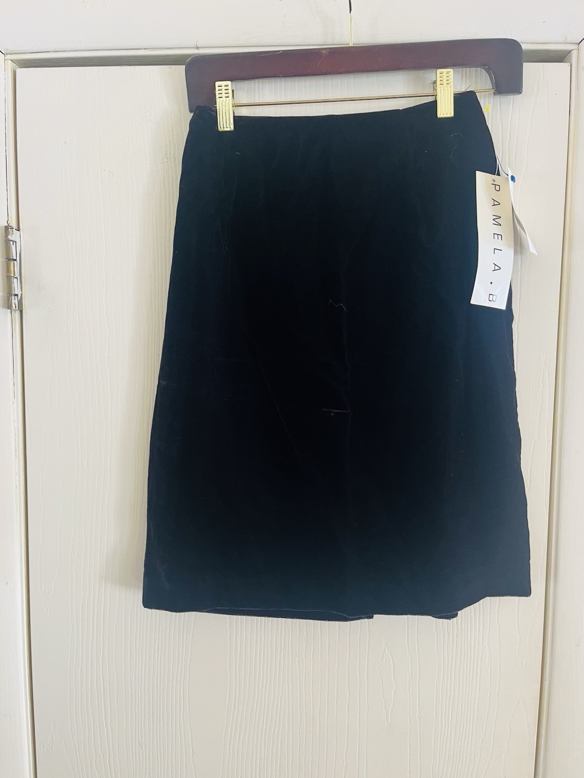 Vtg Deadstock 90s Velvet Whimsygoth Victorian Fairygoth Pencil Skirt S