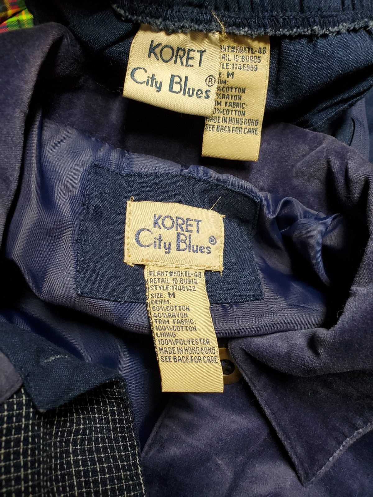 Vtg M Set Koret City Blues Midi Skirt W/Jacket 2PC Applique Rose Embroidered