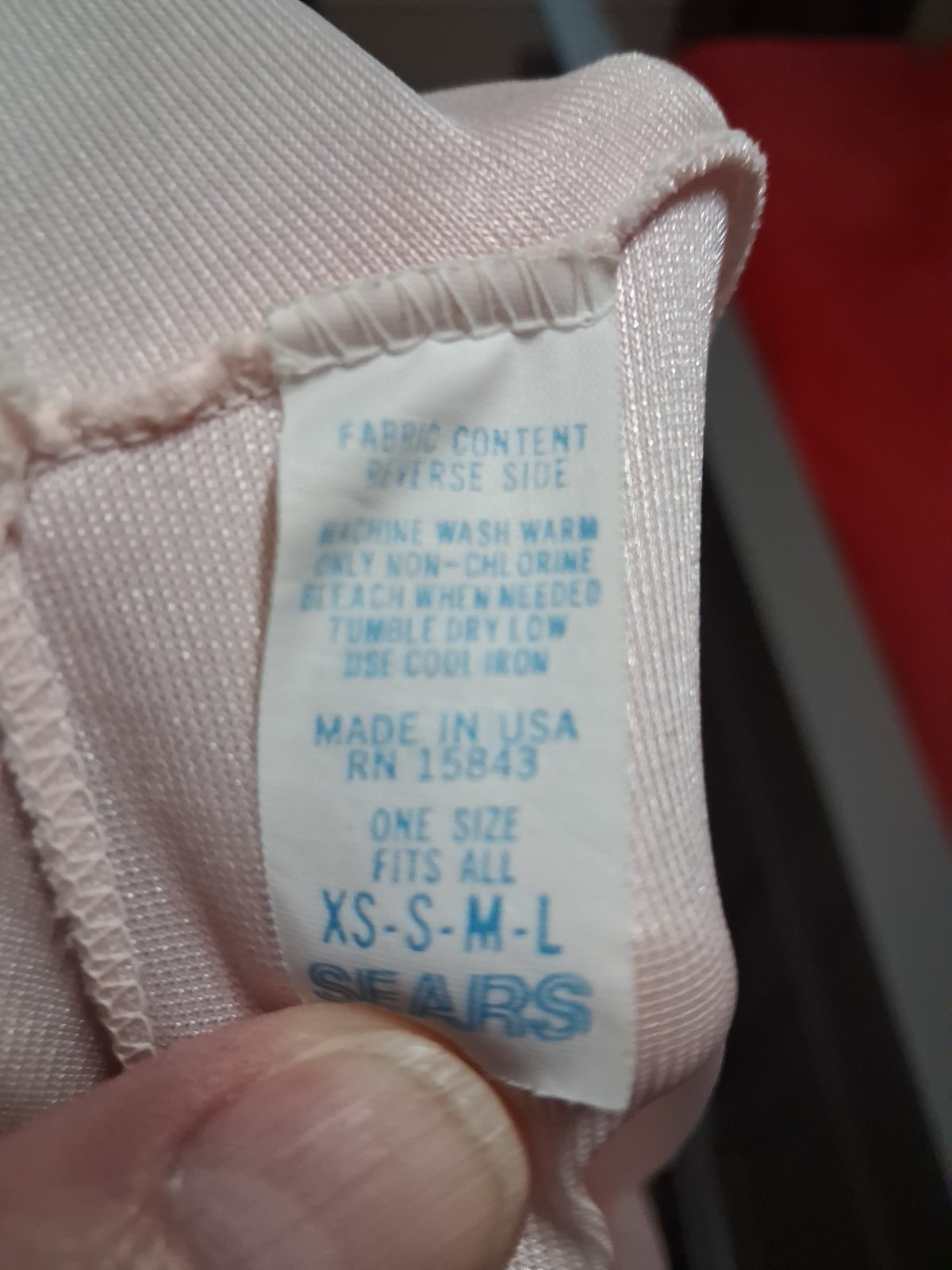 Sears One Size Fits All Nylon Pink Vintage Nightgown Very Soft