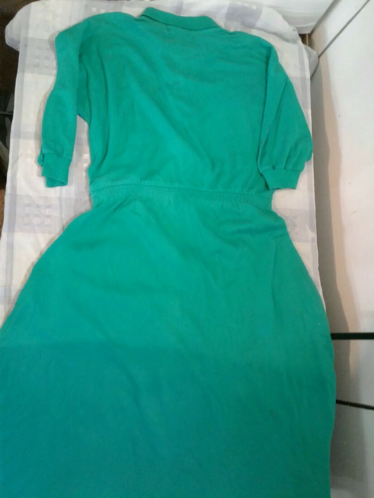 Vintage Robert Scott LTD Light Green Half Sleeve Dress (cb30)