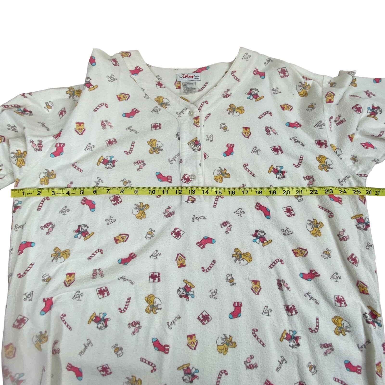 Vintage Disney Store Winnie The Pooh PJ Cotton Gown Button Long Sleeve Large- XL