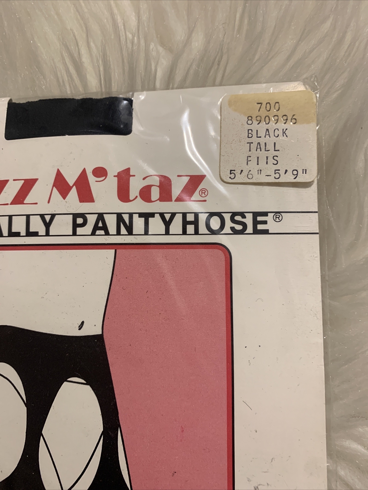 Razz M’taz Vintage Practically Pantyhose Black Tall NEW Rare Item