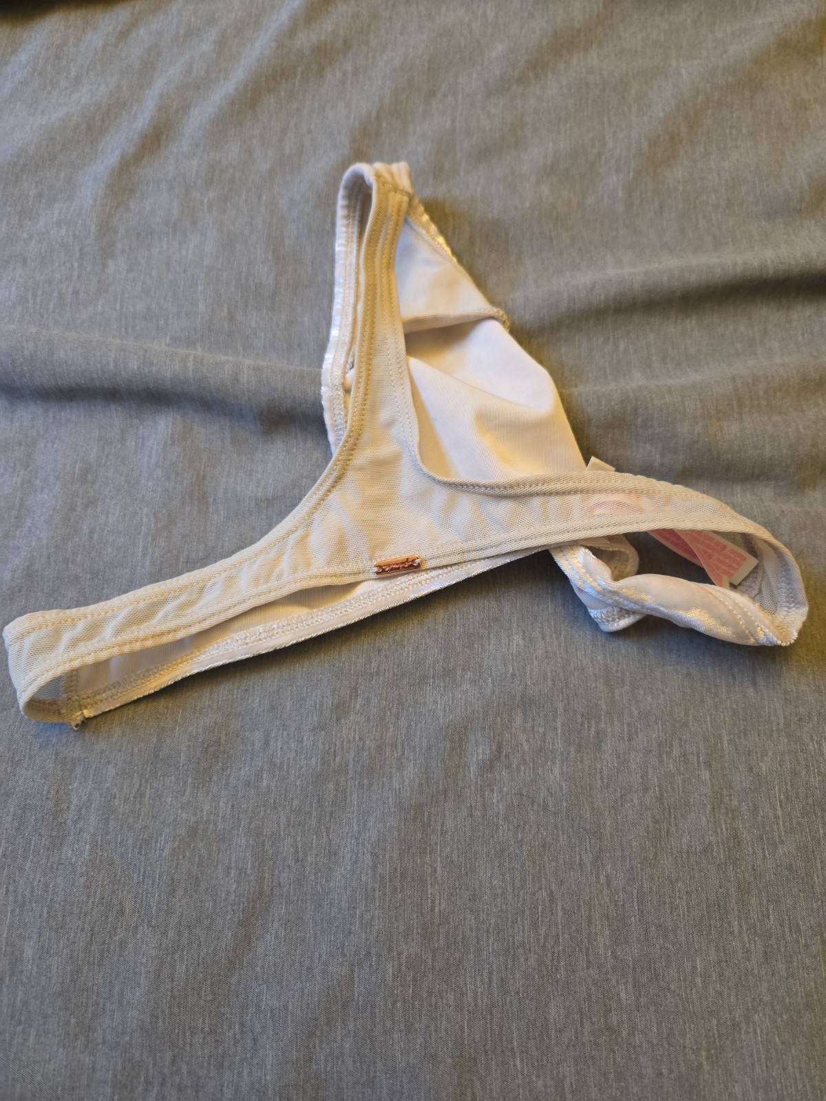 Vtg Victoria’s Secret PINK Velvet Velour Thong Med