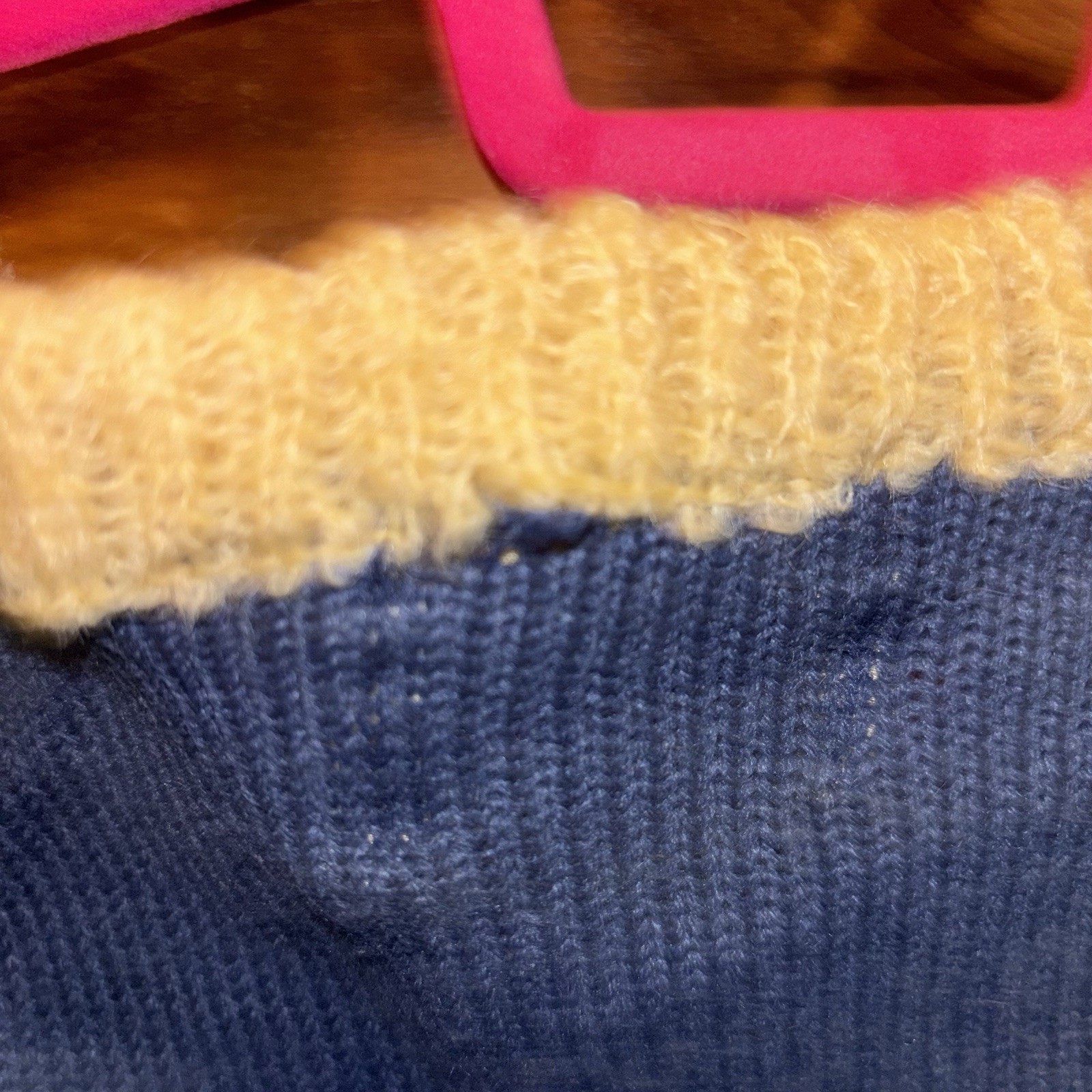 Vintage 70’s Bakalli Blue And Cream Wool Sweater