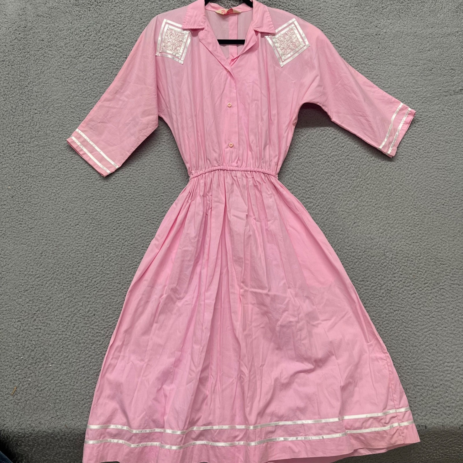 Vtg 70’s Mayan Dress Womens S Pink Paloma Tzotzil Mexico Tribal Southwestern