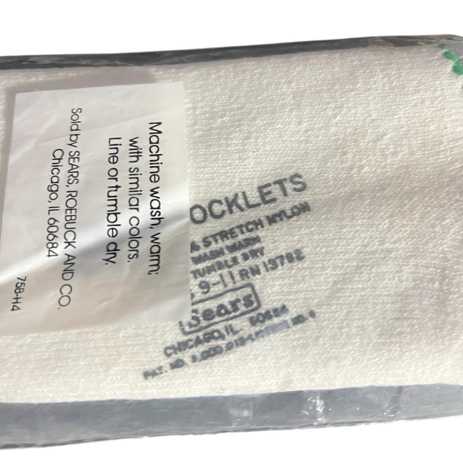 Vintage 1970s Sears Sport Socklets with green pom-poms Socks