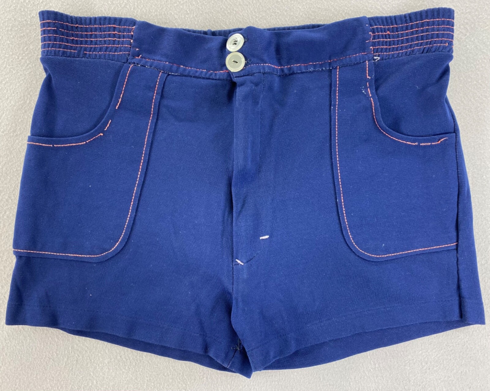 Y2K KMart Brand “Honey” Short Shorts Women’s 16 Blue Pink Retro Patch Bumblebee