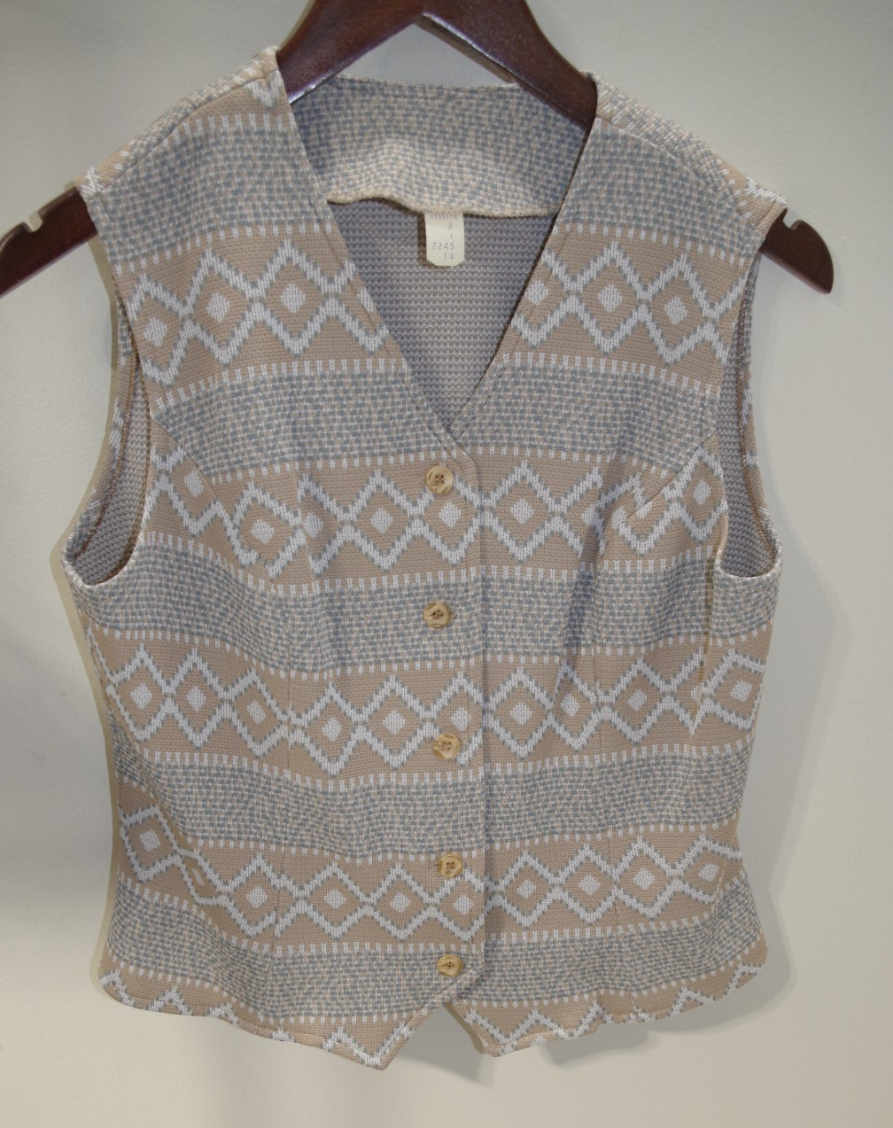 JJ Vintage Marty Gutmacher Set – Jacket & Vest 14 Textured Encron Polyester Knit