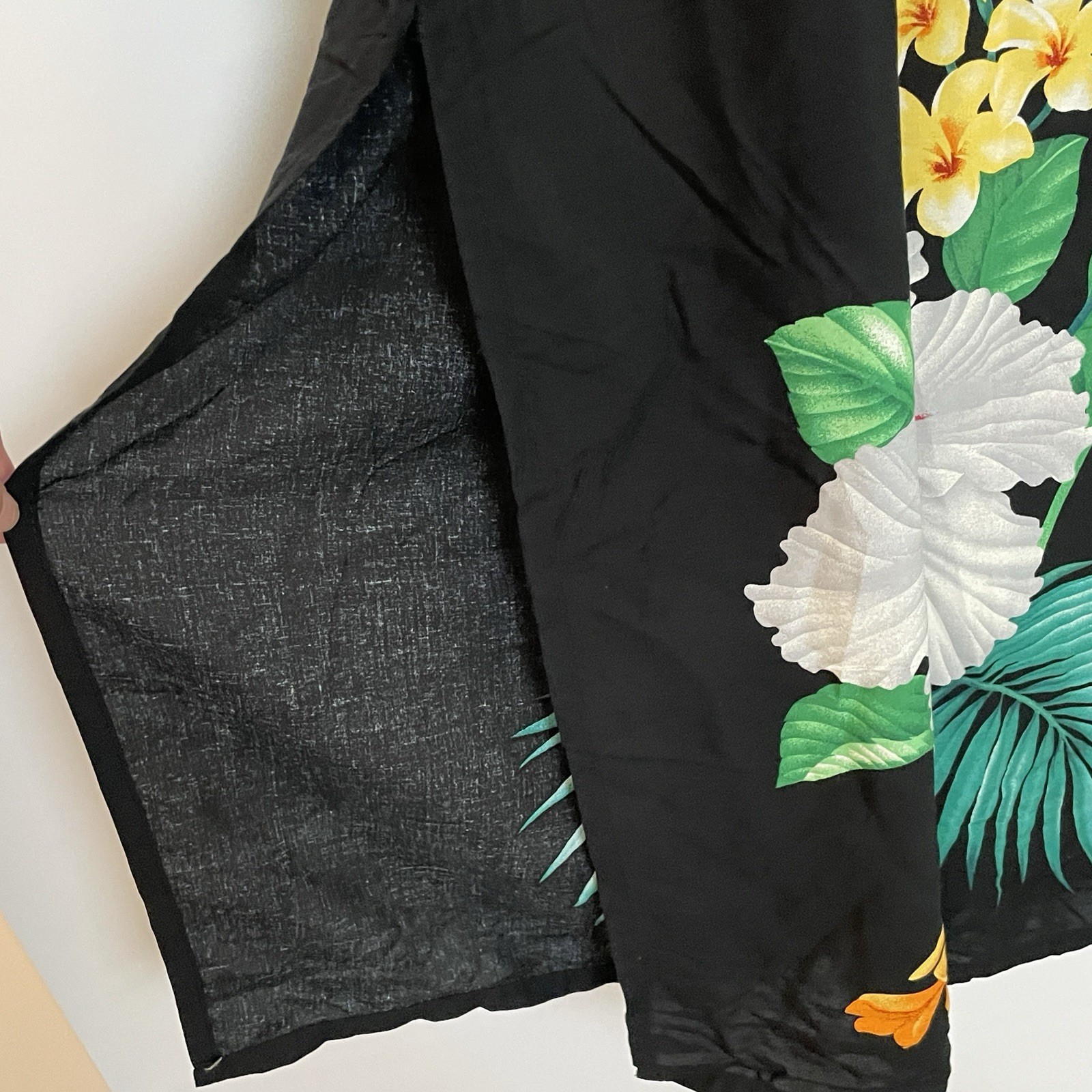Vintage Lavahut Long Dress Sleeveless V Neck Tropical Floral Size Large