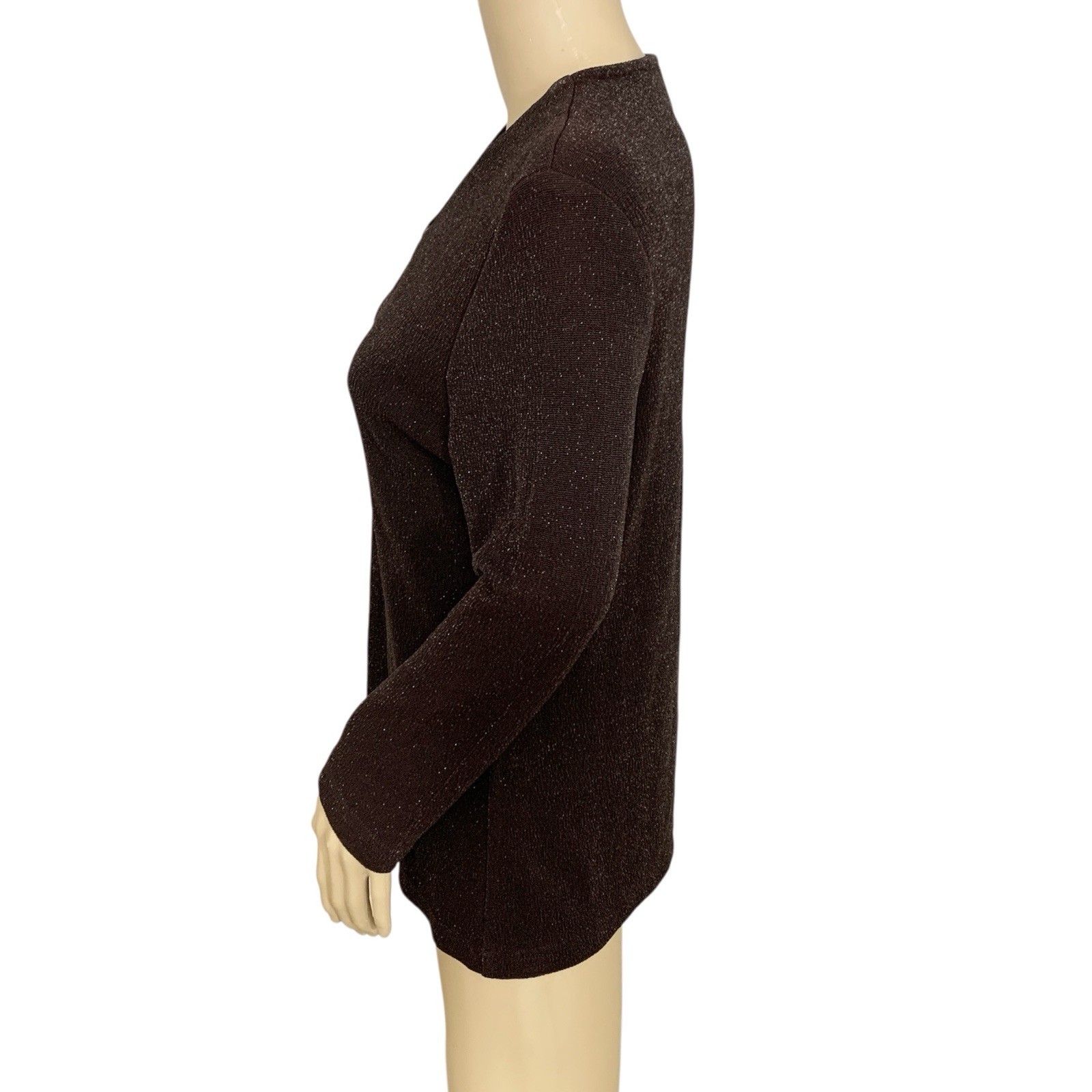 Vintage Ilyza New York Sz M Sparkling Tunic V Neck Dress L/S Cocktail Whimsigoth