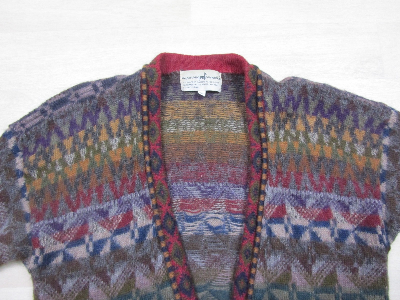 Vintage Peruvian Connection Alpaca Cardigan Sweater Women’s (M) Fair Isle