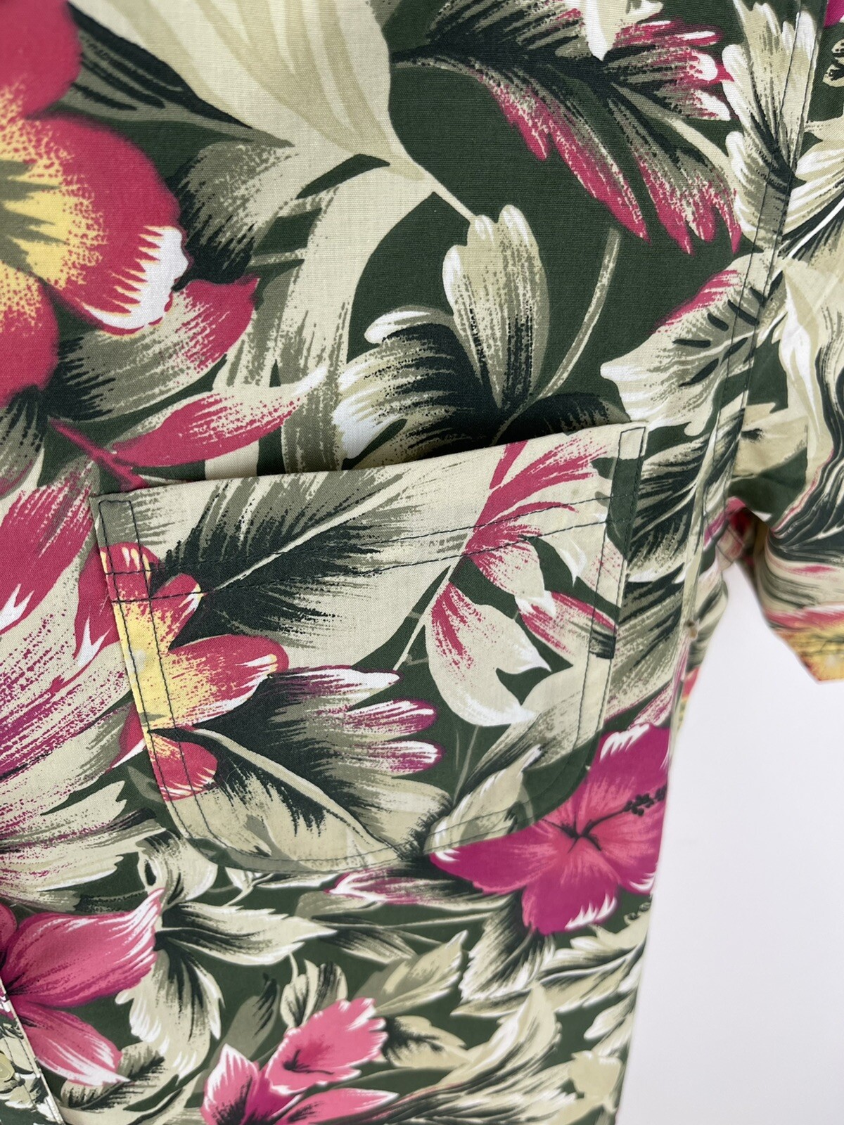 Bobbie Brooks VTG Tropical Flora Classic Hawaiian Style Size S 2055