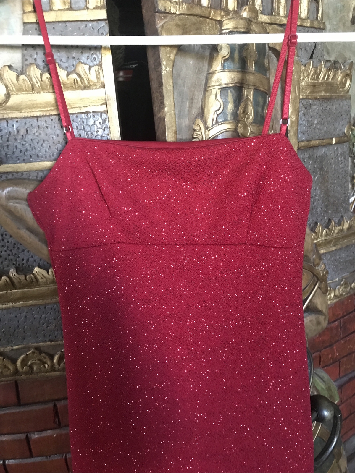 vtg 90s jodi kristopher ruby red sparkle party dress