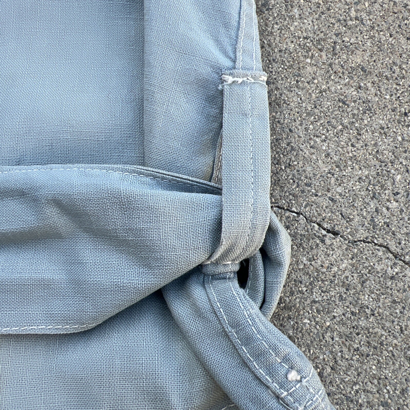Vintage 1930s Blue Chambray Cotton Jumpsuit Playsuit Gym Outfit Romper Red Trim