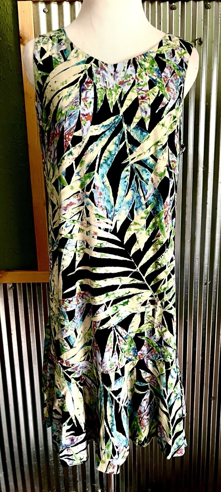 VTG-Nani of Hawaii Dress Tropical Hawaiian Knee Length Sleeveless Sz. M