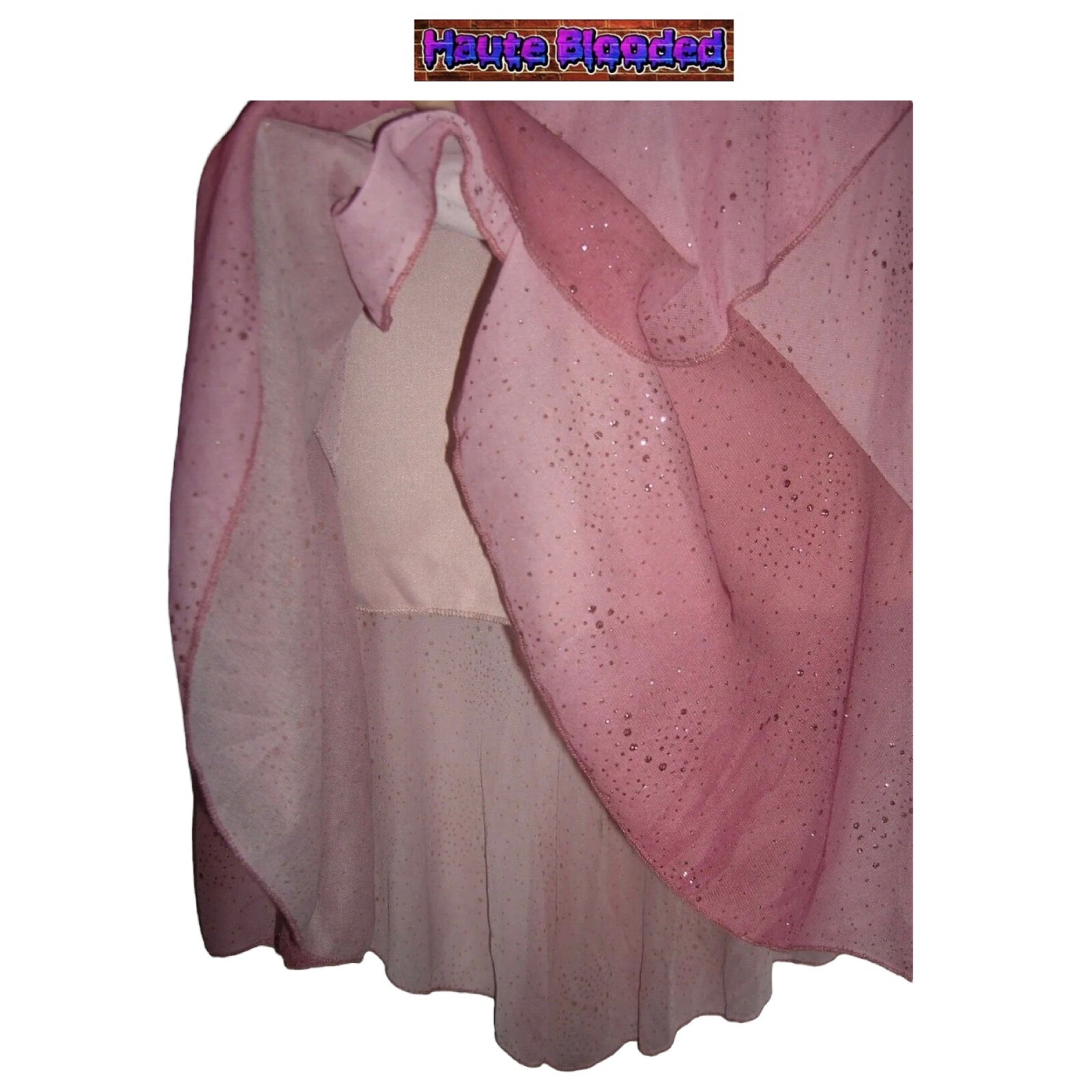 Taboo Dress Vtg 90s Pink Glitter Kawaii Fairy Barbie y2k Coquette Ballet Pixie