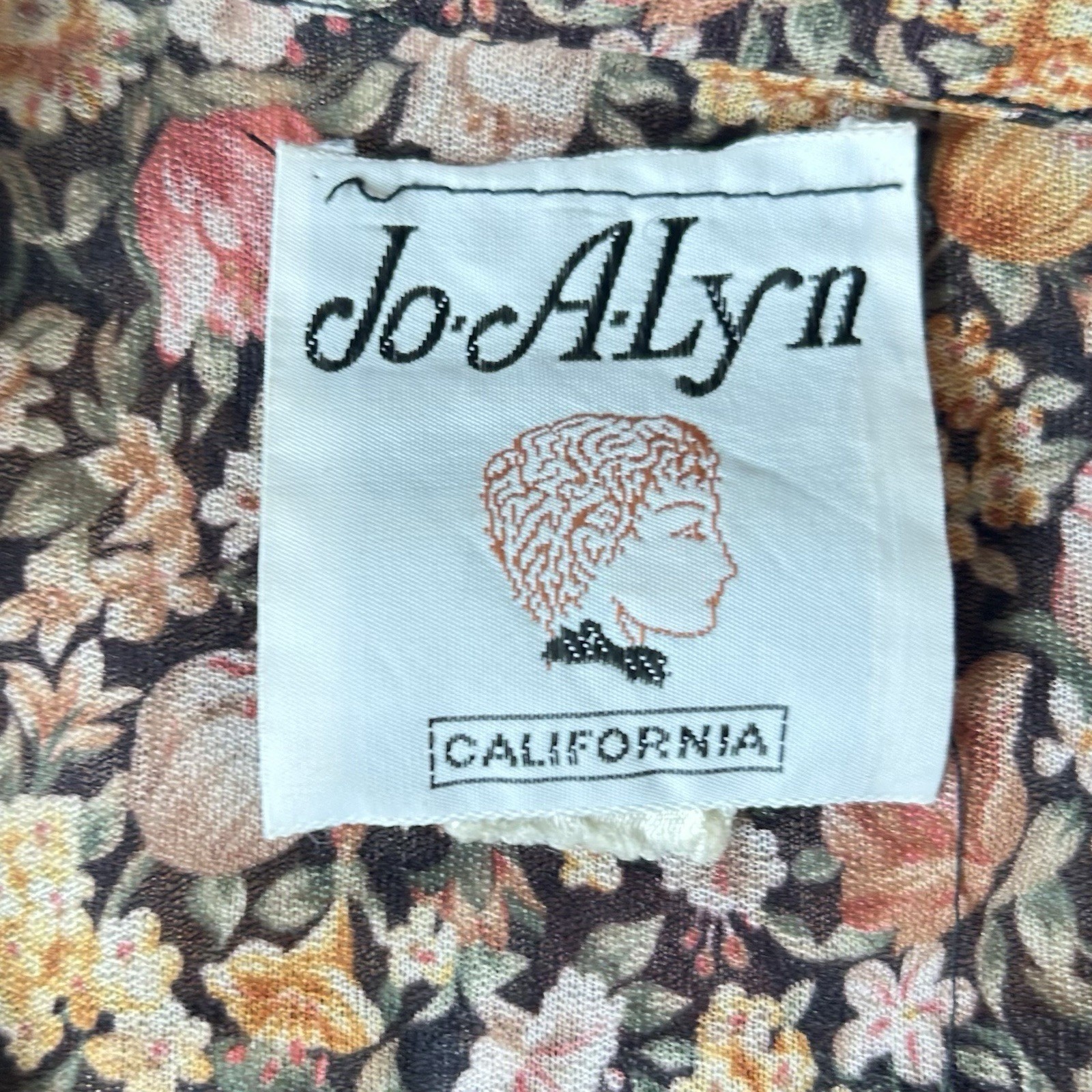 Vtg Made in USA 70s Jo-A-Lyn Flower Mini Shirt Dress Sz L Floral SheerTunic