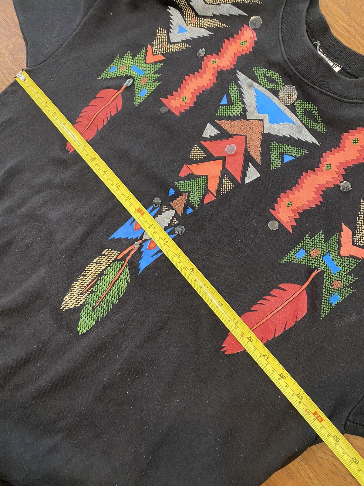 Vintage 1992 Marcy N Me EZL Sweater AZTEC ART Feather Rare USA 100% Authentic