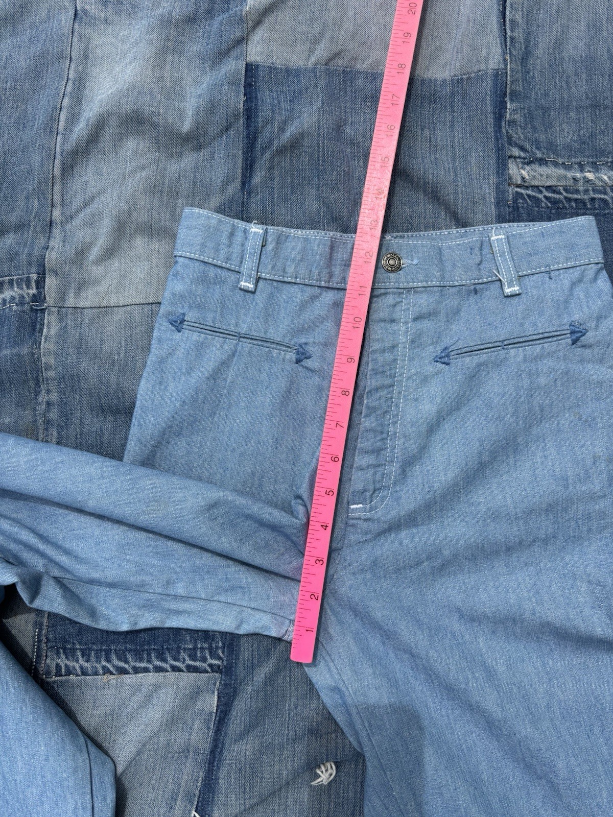 Vtg 1970s Levi’s Pacific Pride Womens Western pincheck Pants 26×31 White Tab